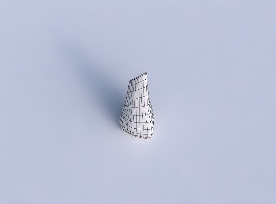 Vase puffy tipped triangle smooth 3D print model_6