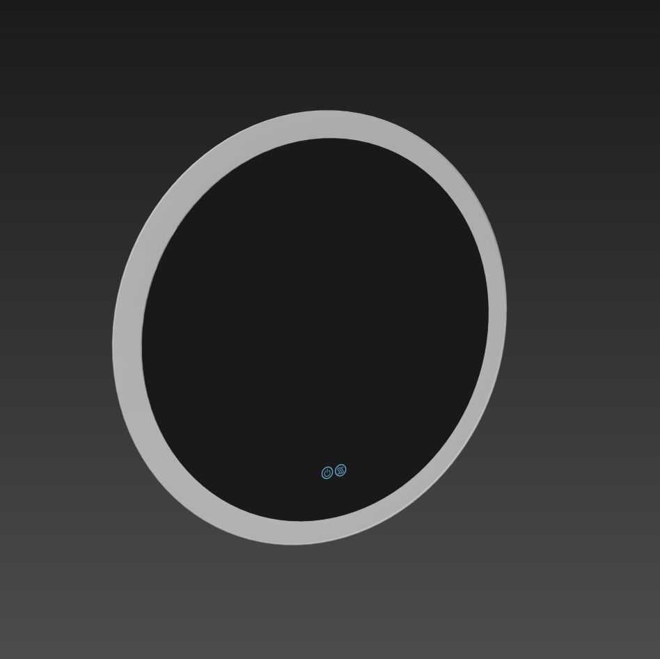 Kaya Round LED Mirror 3D model_2