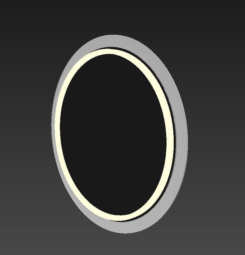 Kaya Round LED Mirror 3D model_3