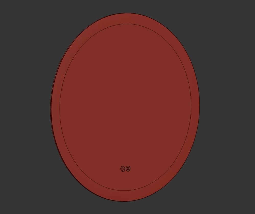 Kaya Round LED Mirror 3D model_7