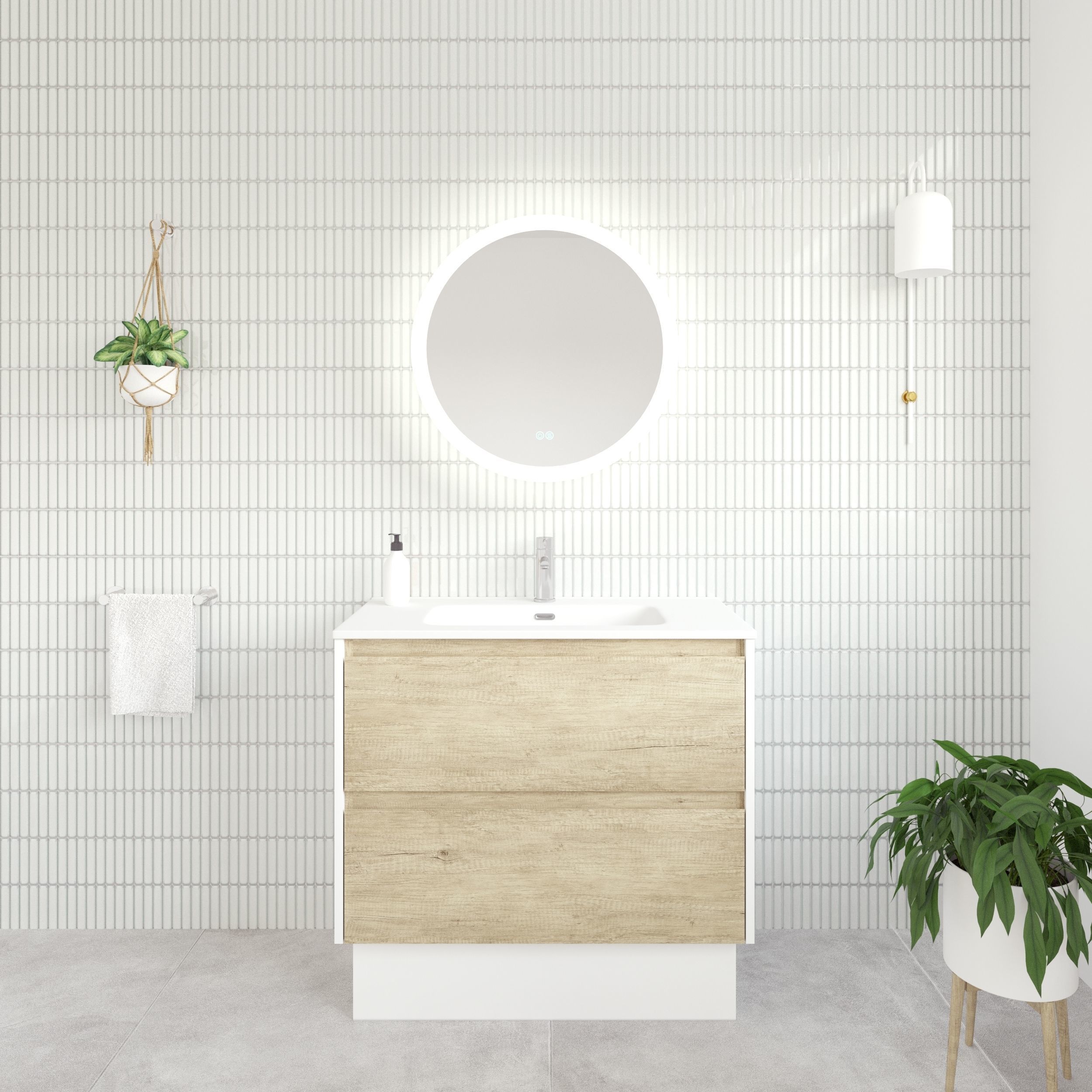 Kaya Round LED Mirror 3D model_5