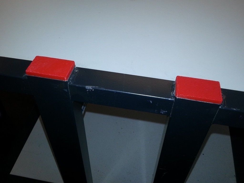 Rectangular Tube End Cap 25X40 mm Tubing Plug Free 3D print model_1