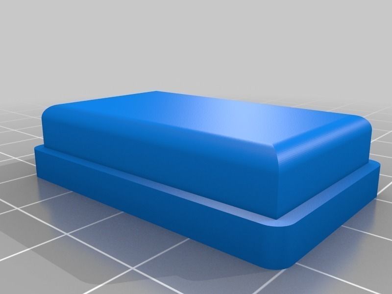 Rectangular Tube End Cap 25X40 mm Tubing Plug Free 3D print model_2