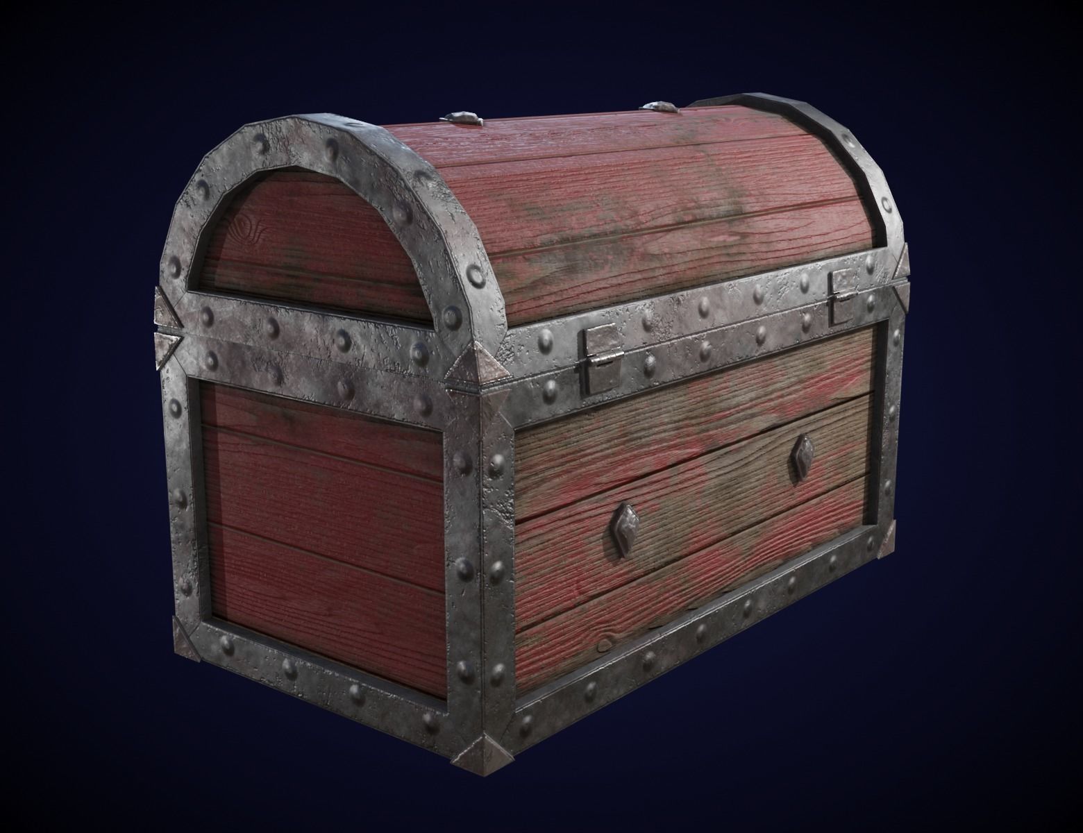 Treasure Chest Low-poly 3D model_2