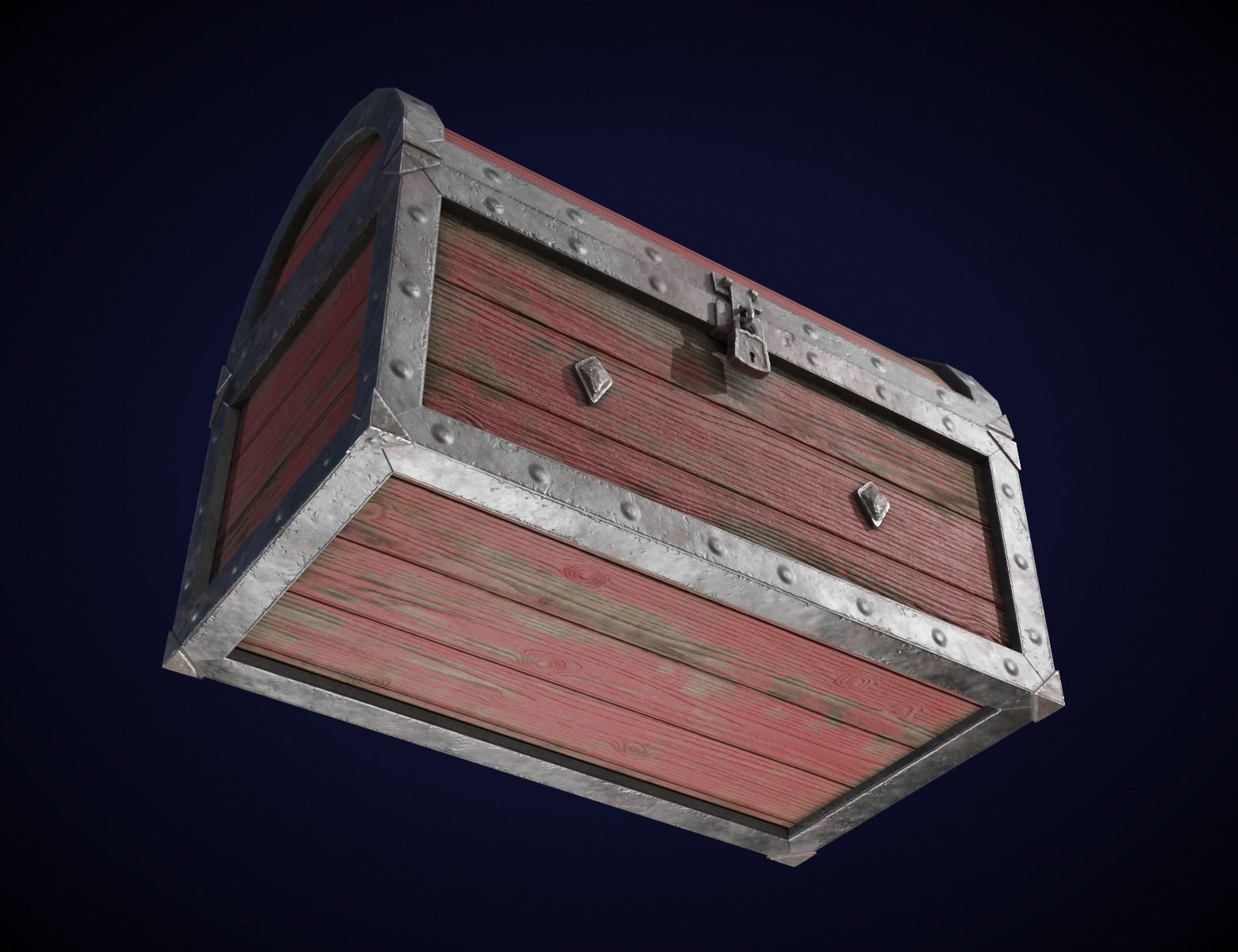 Treasure Chest Low-poly 3D model_4
