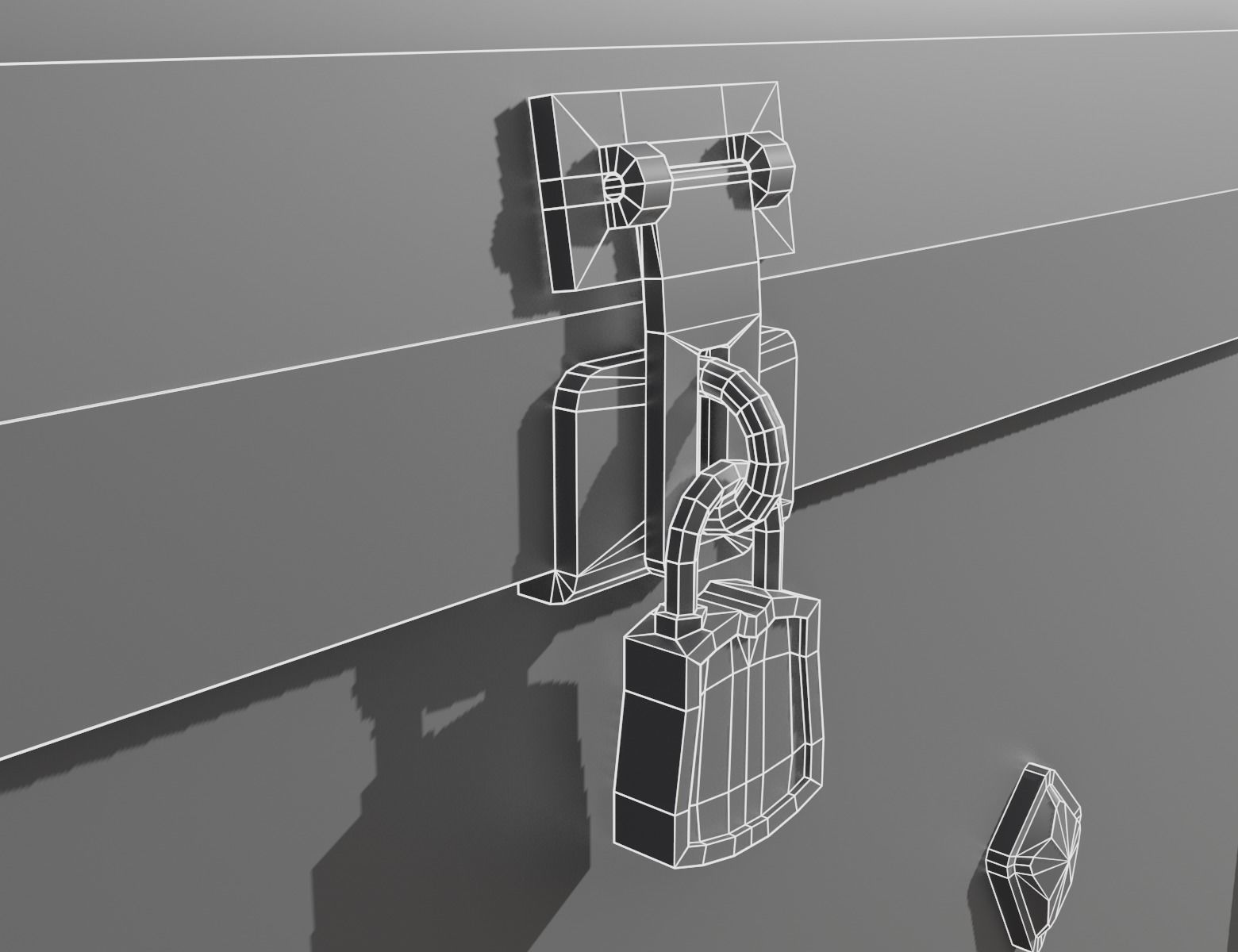 Treasure Chest Low-poly 3D model_6