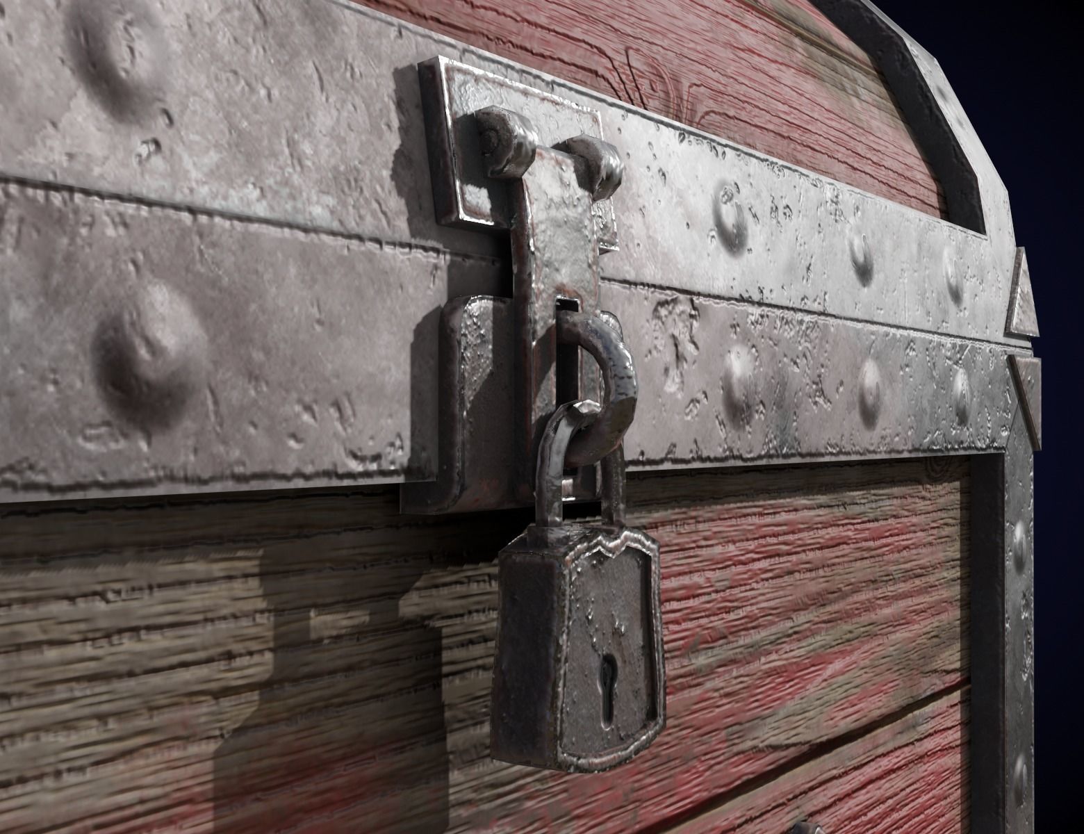 Treasure Chest Low-poly 3D model_1