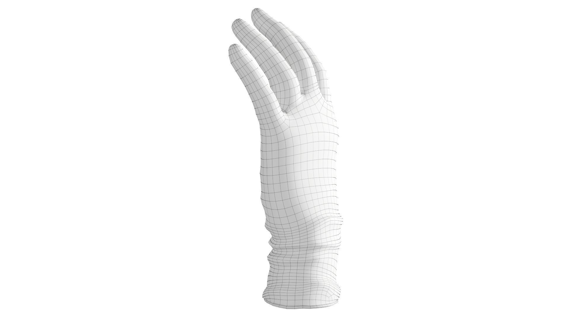 Surgical latex Gloves 3D model_12