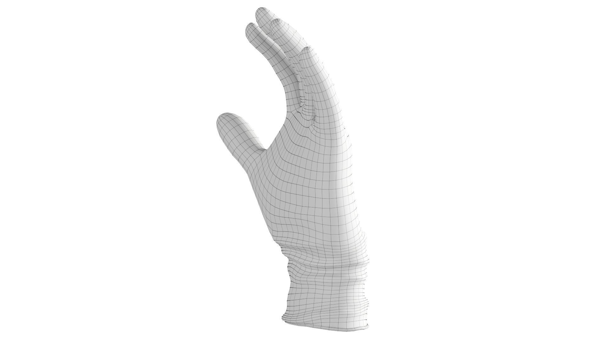 Surgical latex Gloves 3D model_17