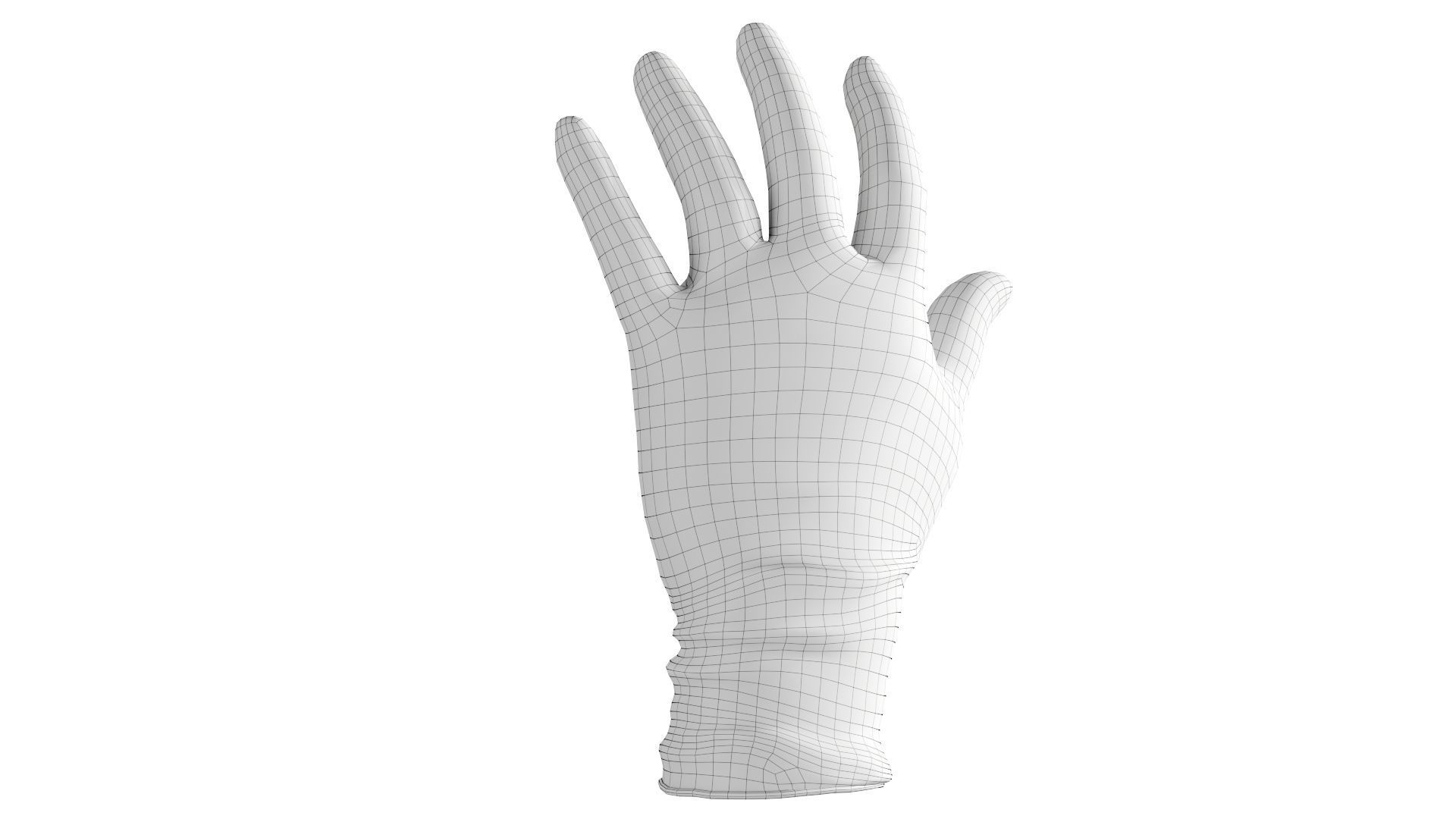 Surgical latex Gloves 3D model_15
