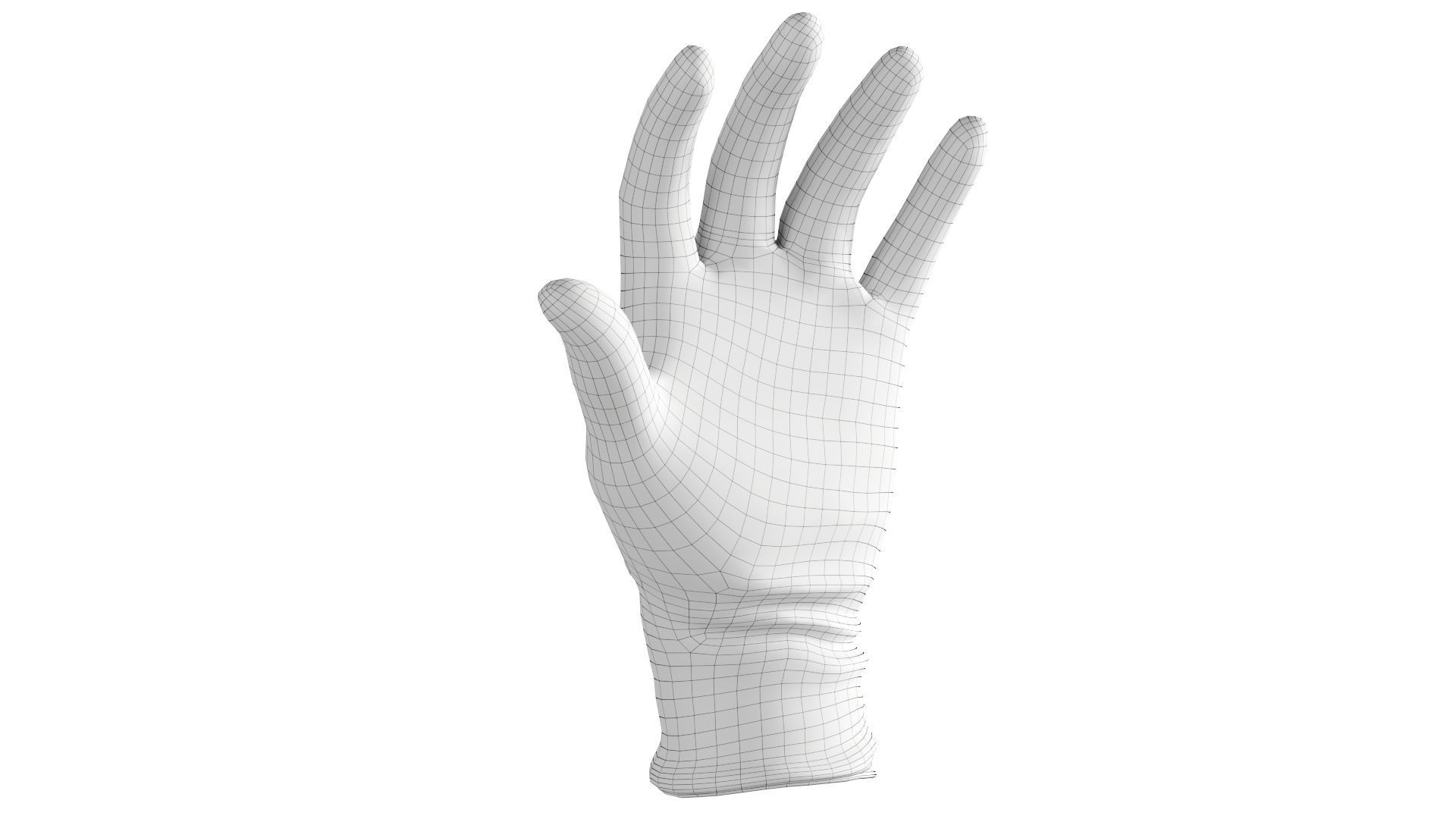 Surgical latex Gloves 3D model_10