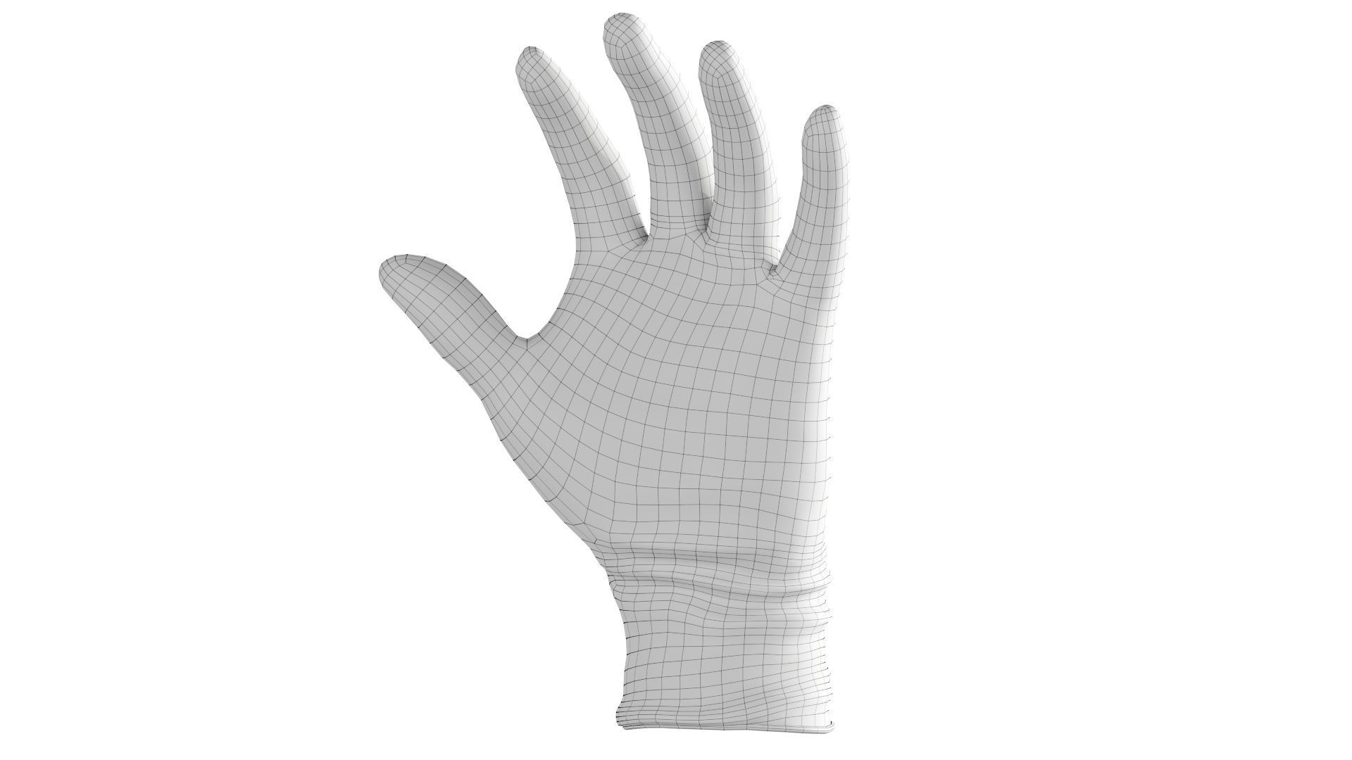 Surgical latex Gloves 3D model_16