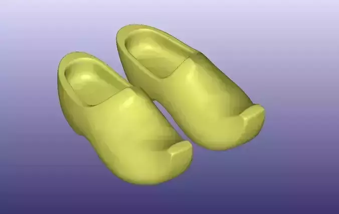Wooden Shoes Model Staphorst Clogs 3D Scan