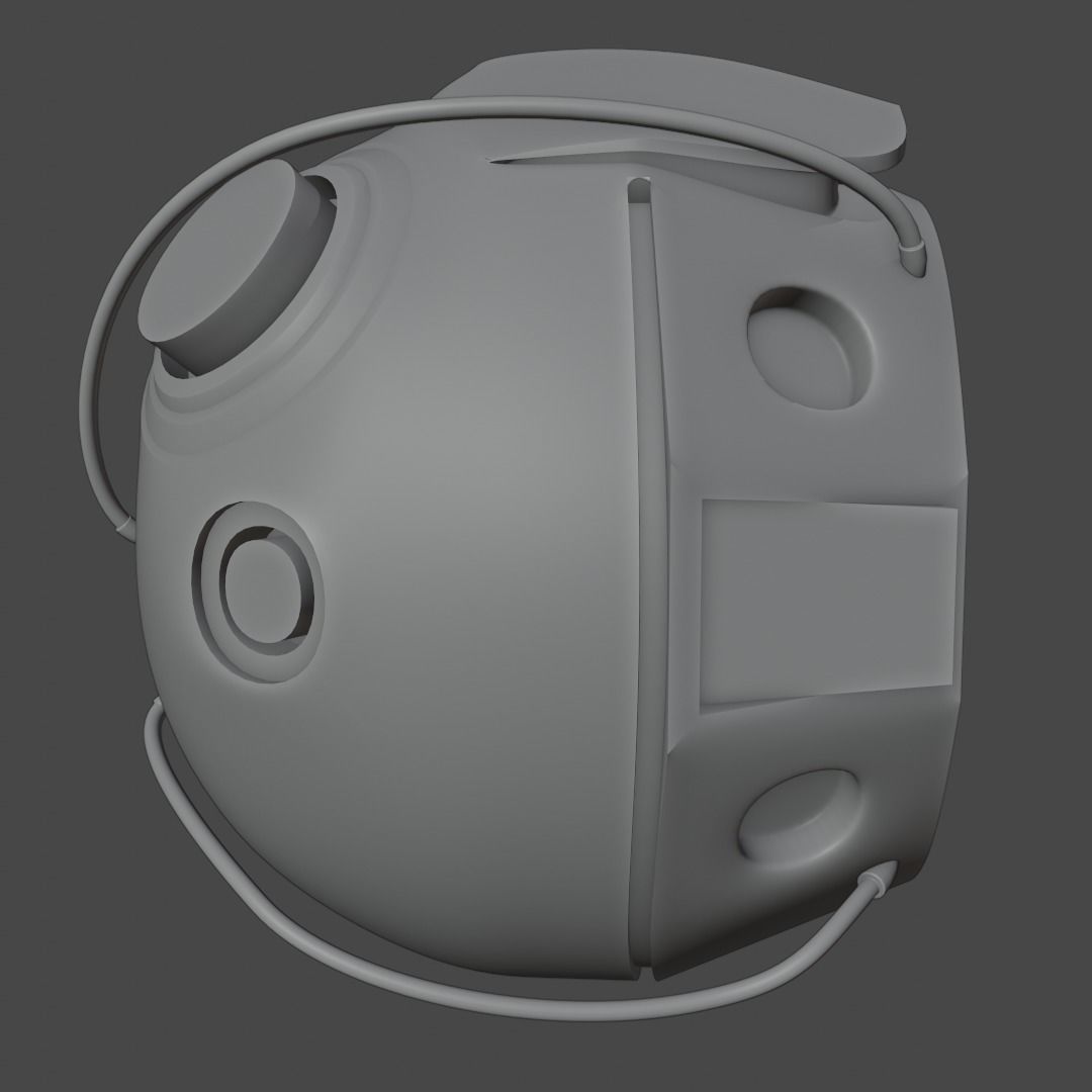 Futuristic Industrial Orb Drone  3D model_11