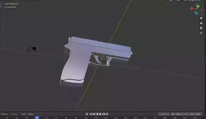 this is a P250 Gun Free low-poly 3D model