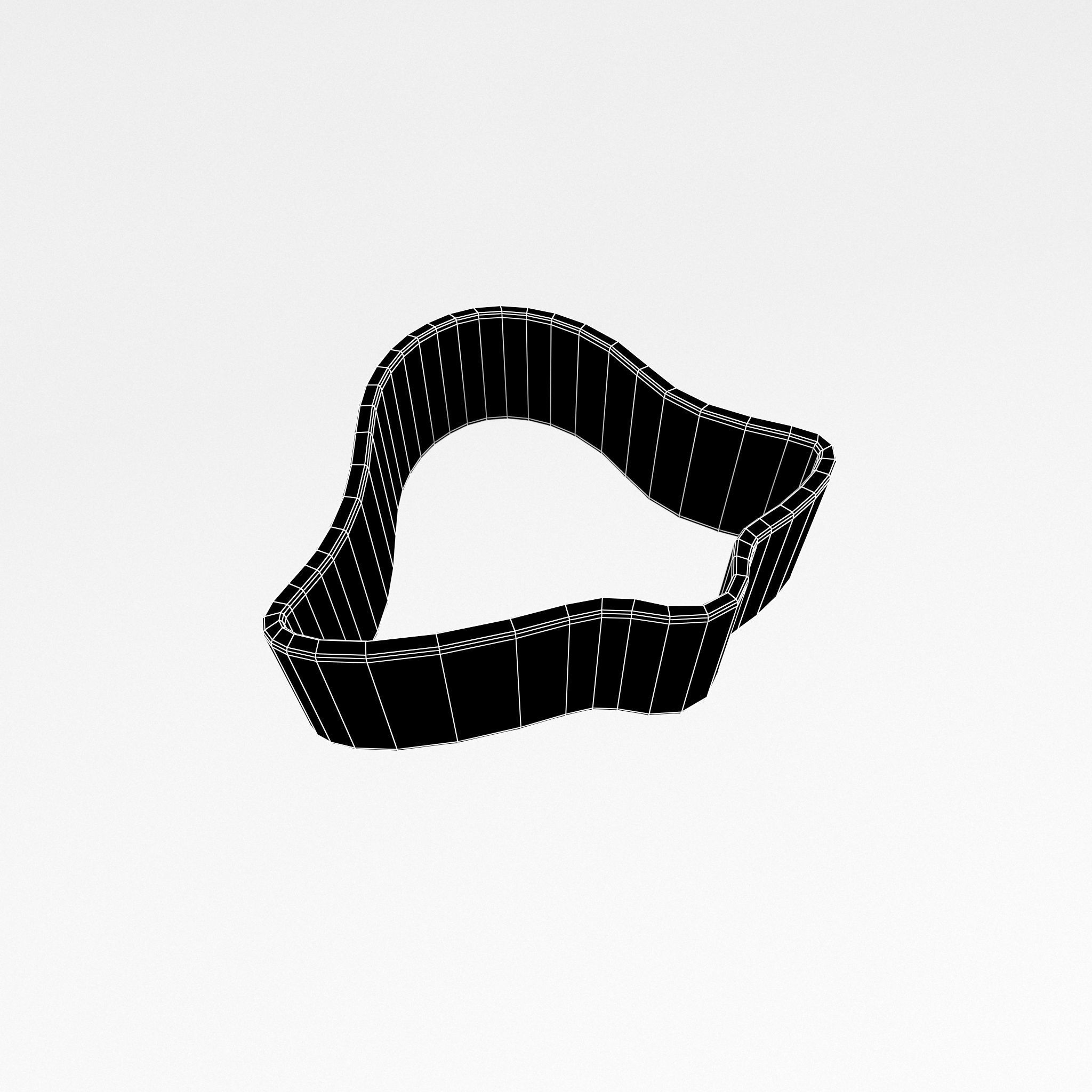 Bell Cookie Cutter v1 004 Low-poly 3D model_5