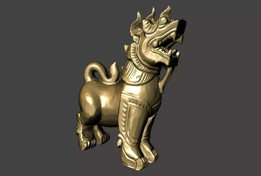 Fu Dog Statue 3D Scan Chinese Guardian Lion Free 3D print model