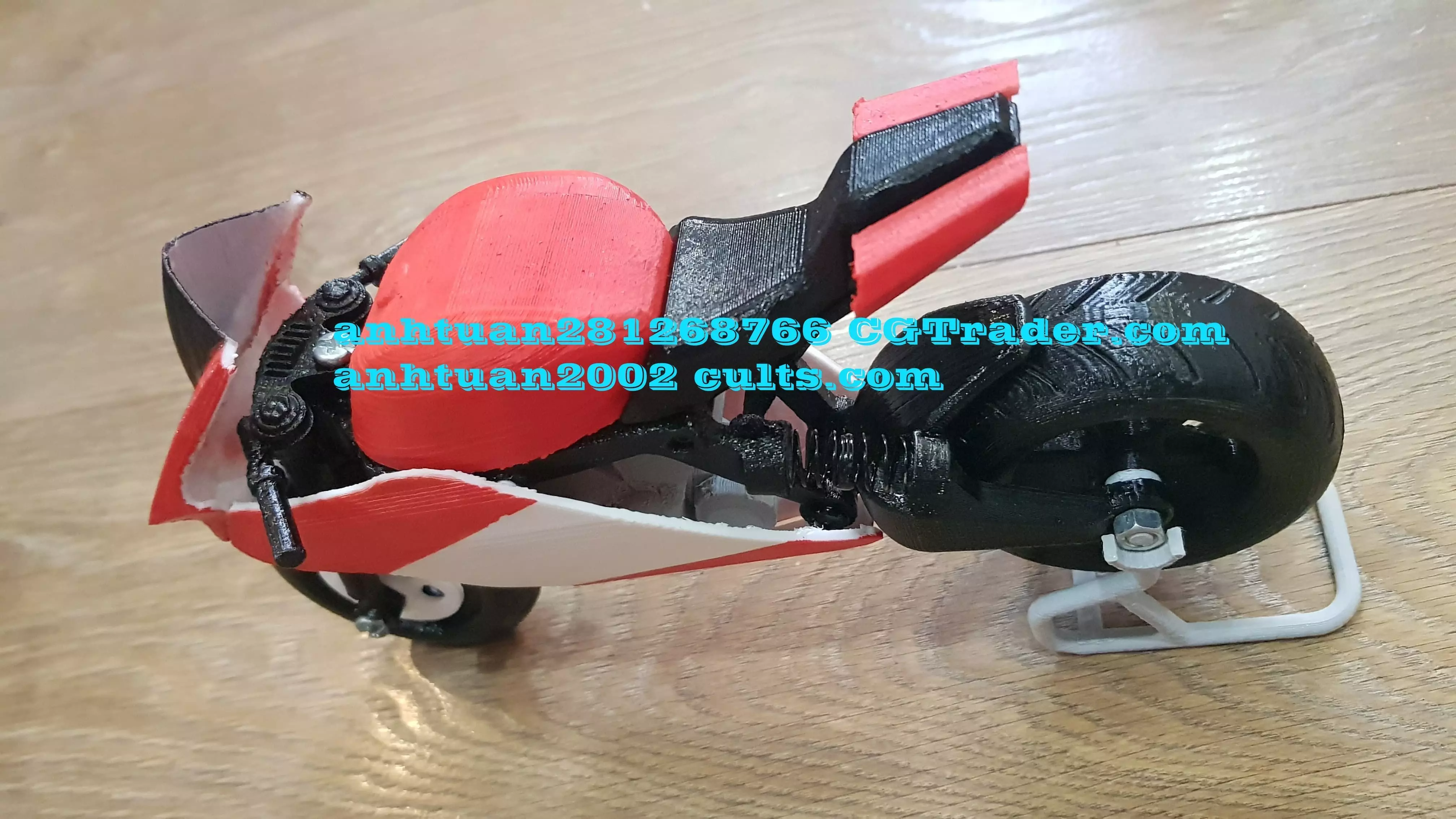 Ducati V4 SportBike Motorcycle miniature 3D print model