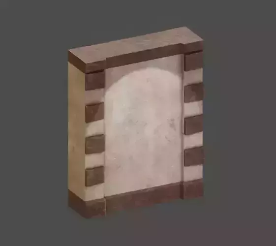 PBR Moist Wall Low Poly 3D Model