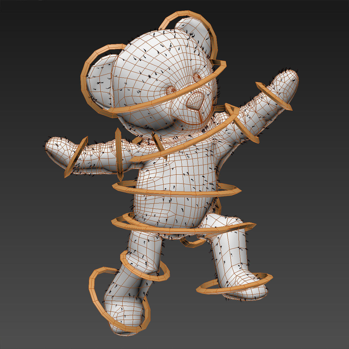 Brunbjorn Soft toy bear 3D model_3