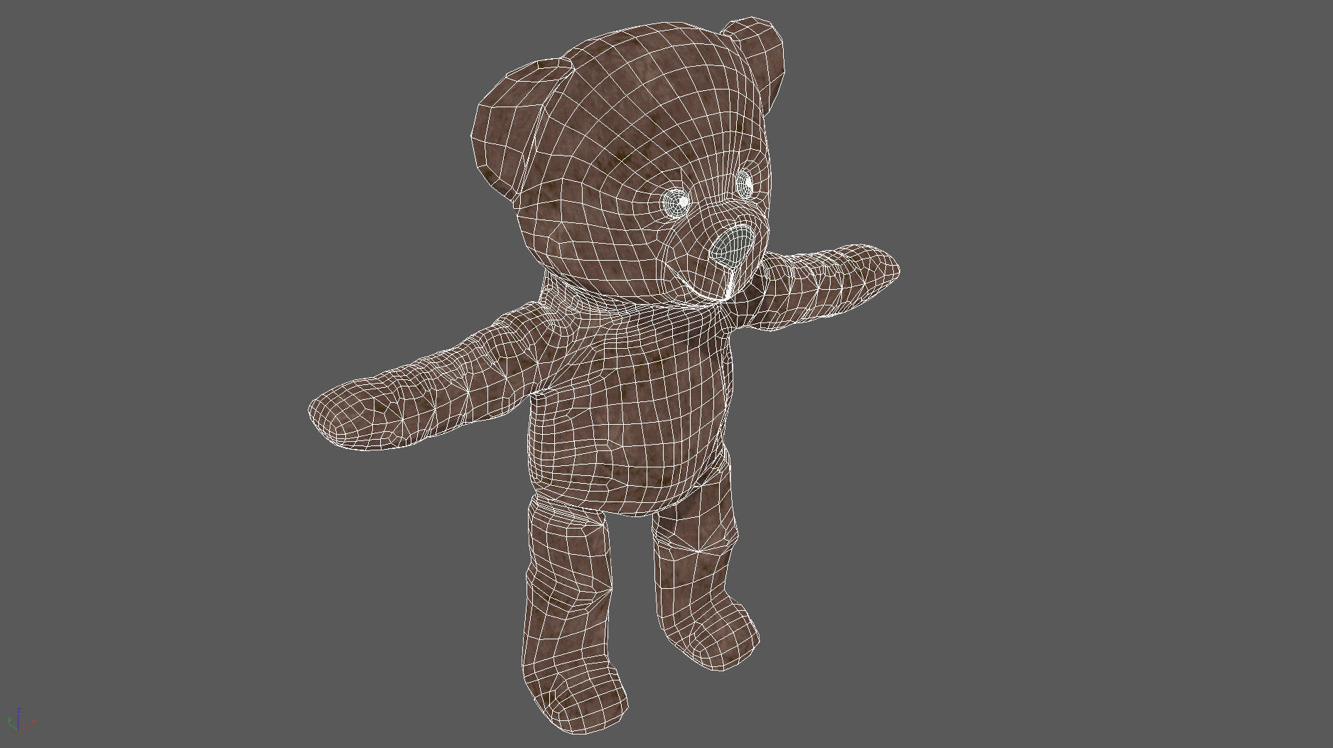 Brunbjorn Soft toy bear 3D model_6