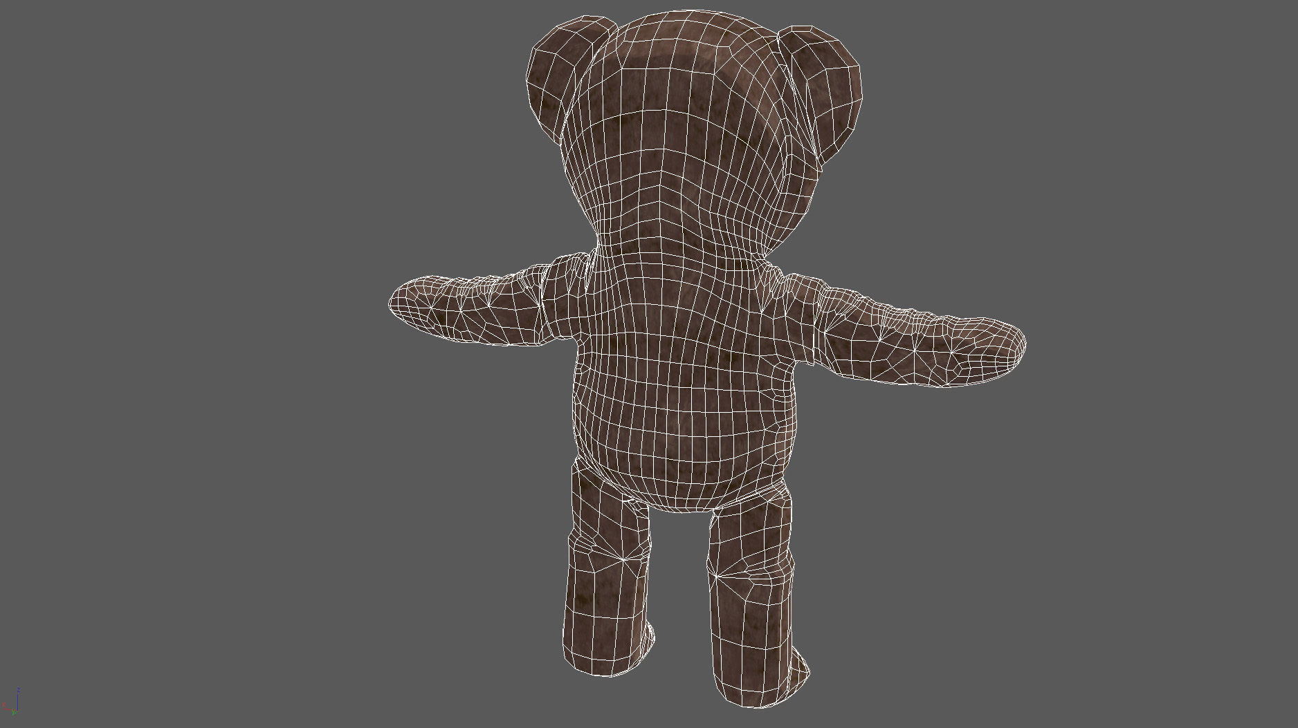 Brunbjorn Soft toy bear 3D model_7