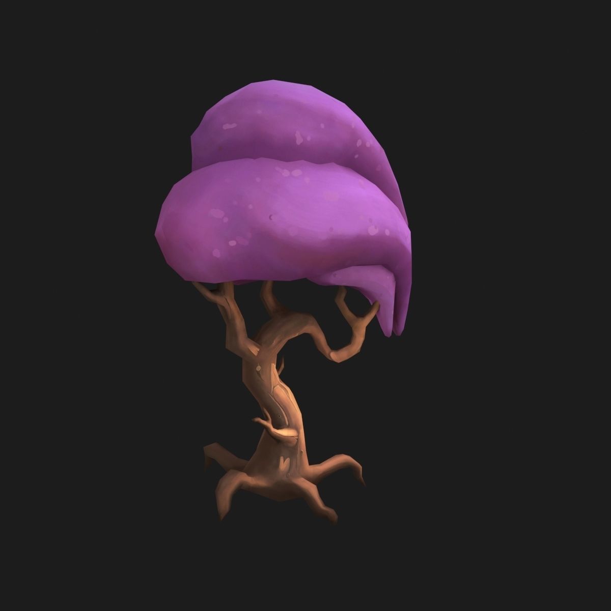 Stylized tree Low-poly 3D model_9