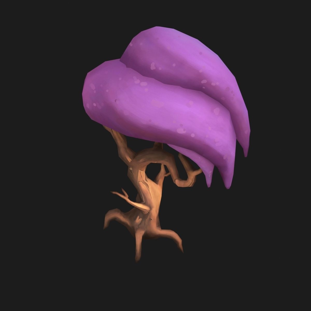 Stylized tree Low-poly 3D model_8