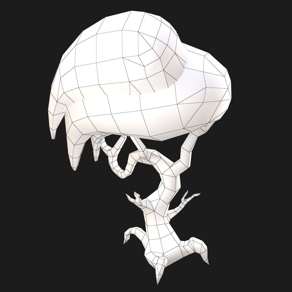 Stylized tree Low-poly 3D model_10