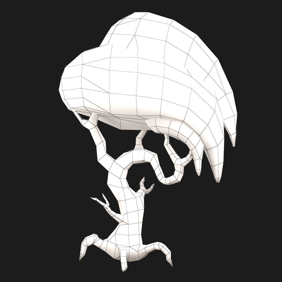 Stylized tree Low-poly 3D model_11