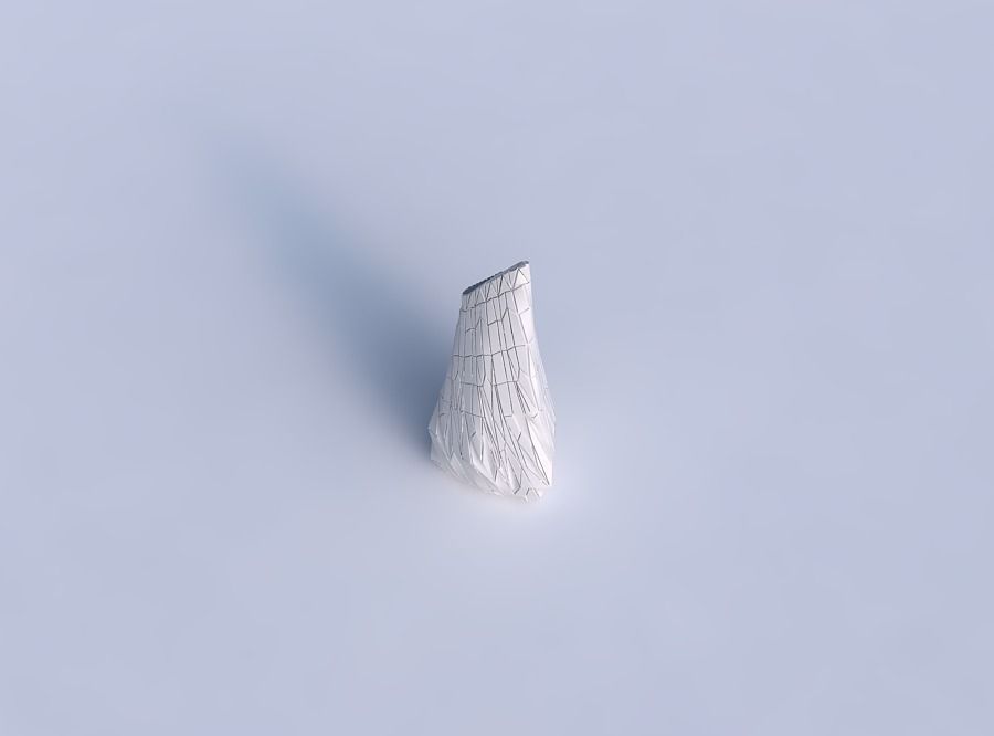 Vase puffy tipped triangle with chaos plates 3D print model_1