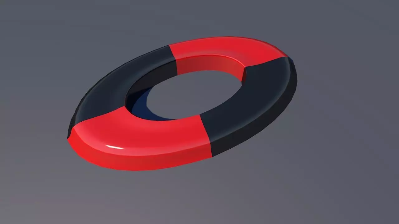 Oval Outdoor Seat Low-poly 3D model