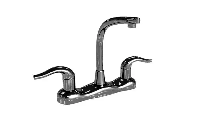 3D Tap chrome kitchen faucet with two handles