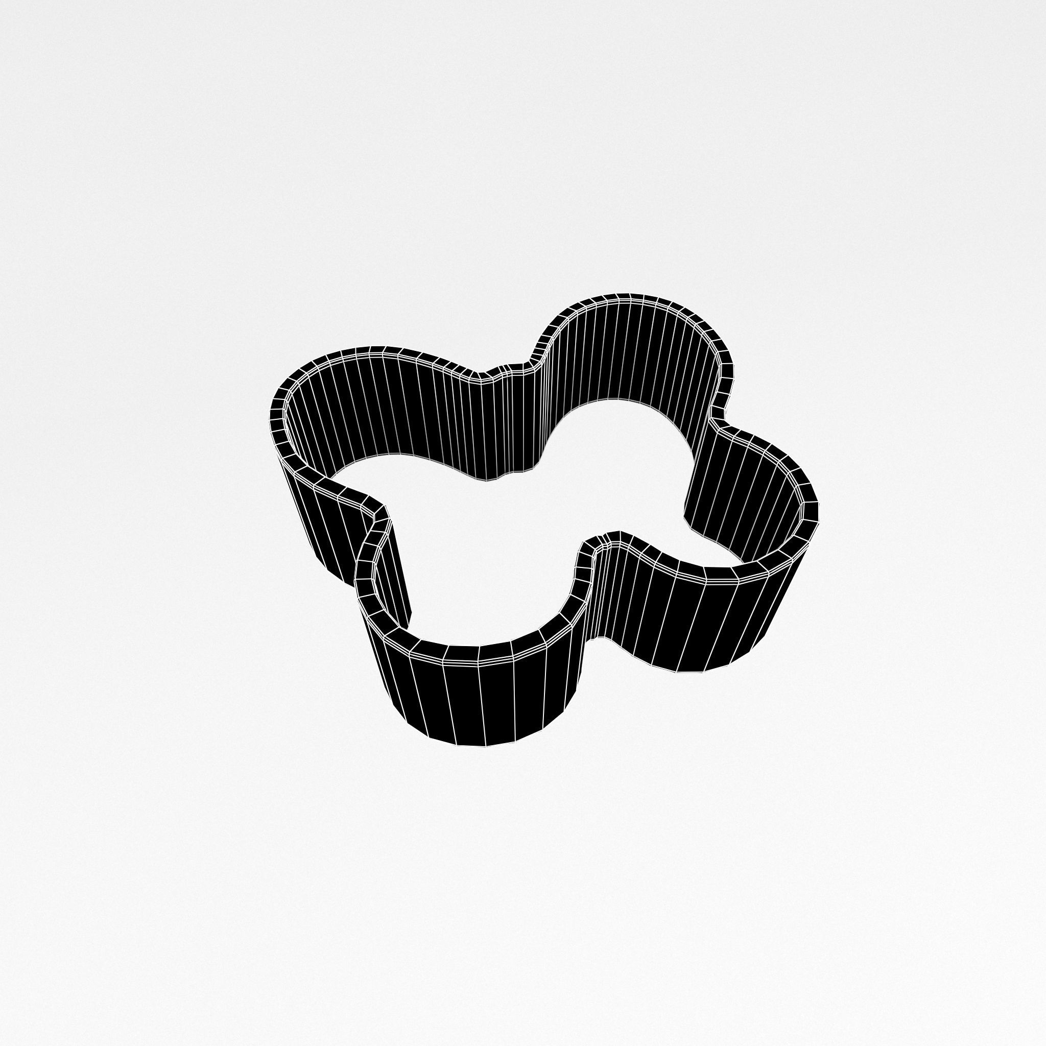 Butterfly Cookie Cutter v1 003 Low-poly 3D model_5