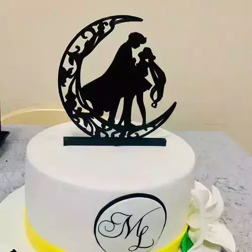 Sailormoon and Tuxedo Mask Silhouette 3D print model