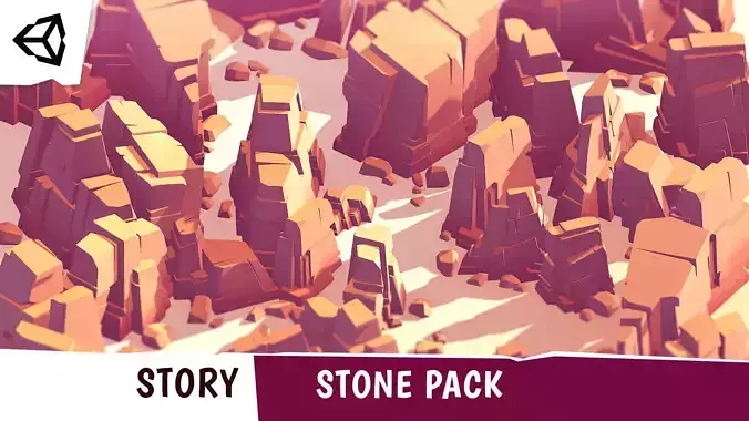 STORY - Stone Pack Low-poly 3D model