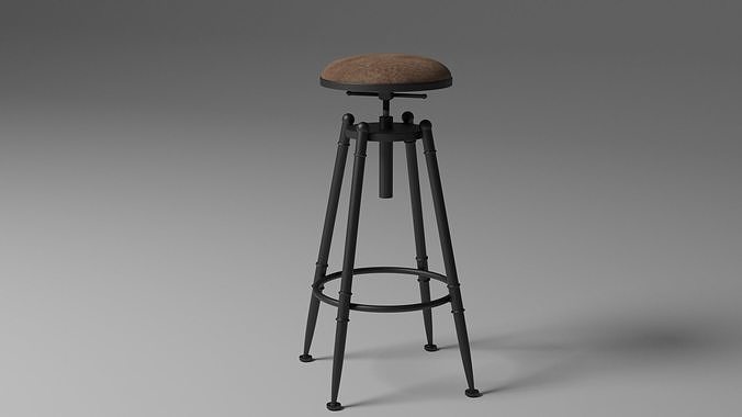 Toyah Industrial Bar Stool Free 3D model