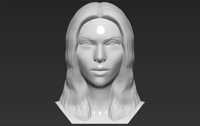 Scarlett Johansson bust 3D printing ready stl obj formats 3D print model