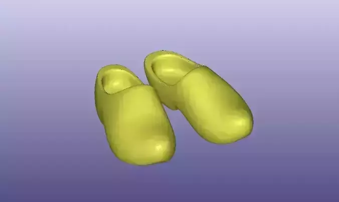 Wooden Shoes Model VV logs 3D Scan Free 3D print model