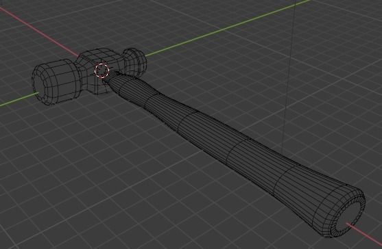 Hammer tool Free low-poly 3D model_4