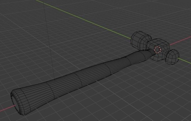 Hammer tool Free low-poly 3D model_5