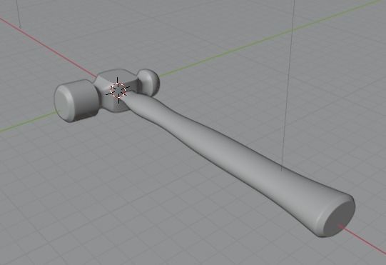 Hammer tool Free low-poly 3D model_3