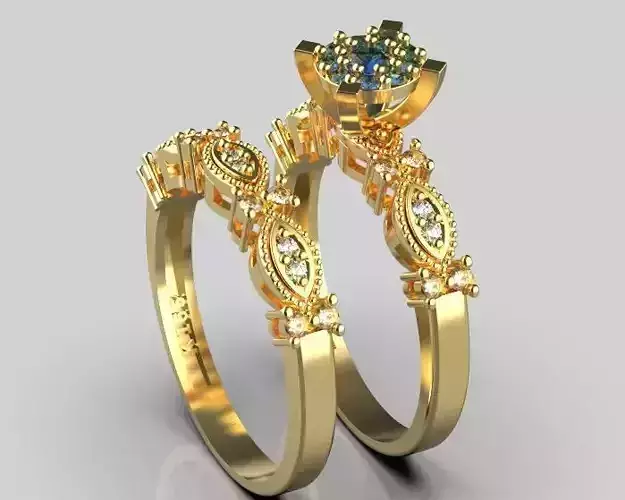 engagemen Ring and back ring