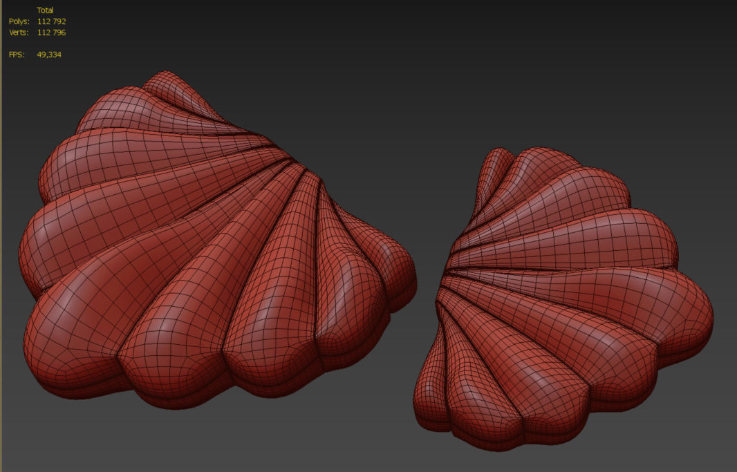 Shell pillows 3D model_4