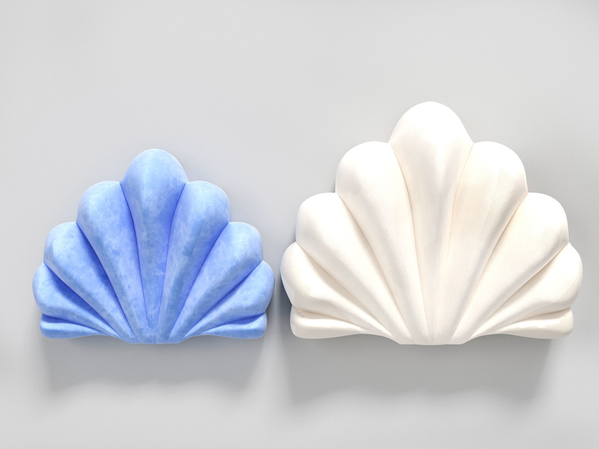 Shell pillows 3D model_1
