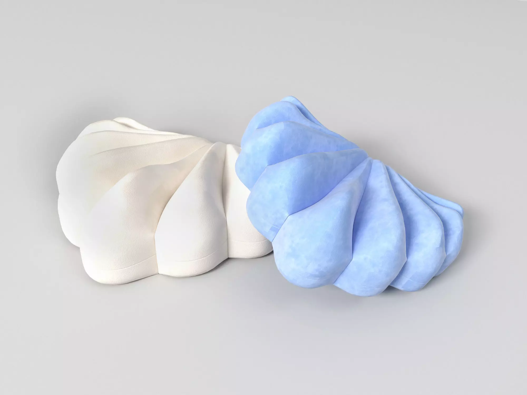 Shell pillows 3D model_0