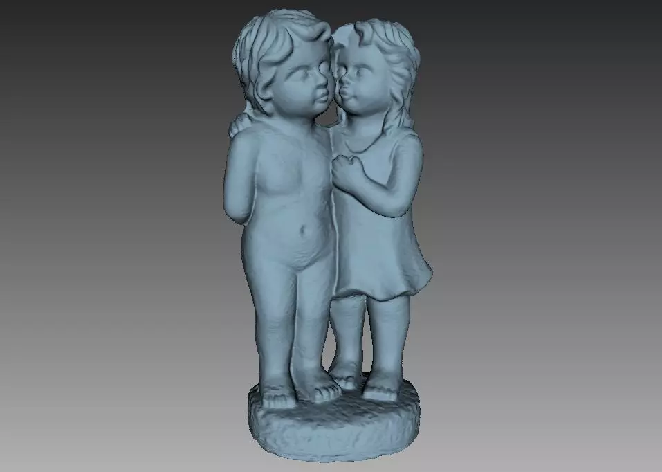 Boy And Girl Statue 3D Scan Free 3D print model