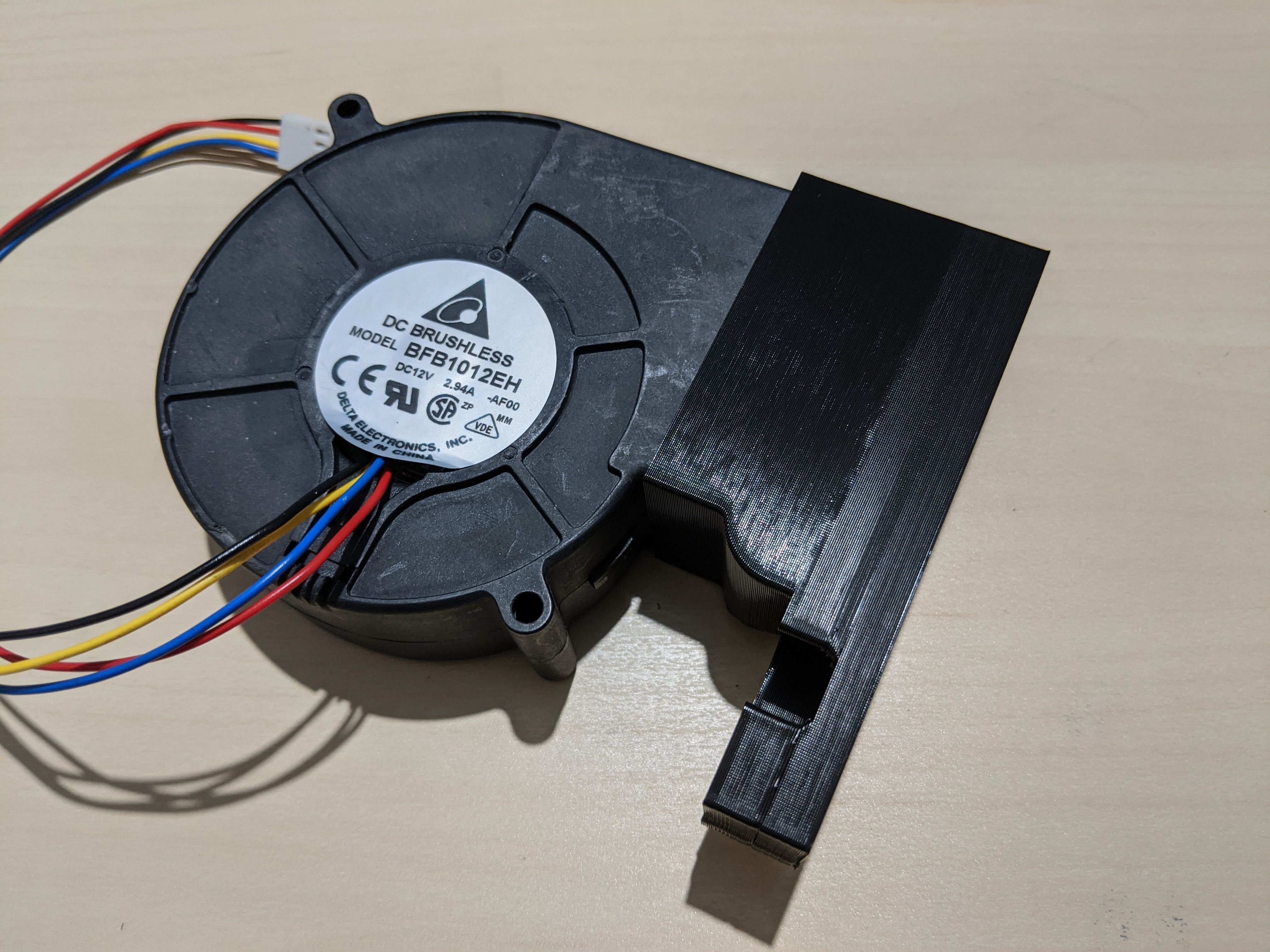 NVIDIA Tesla V100 FHHL cooling fan shroud duct 3D print model 3D print model_5