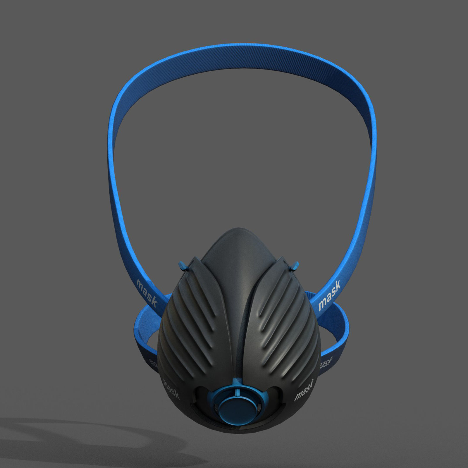 Gas mask protection isolated plastic scifi fantasy  Low-poly 3D model_3