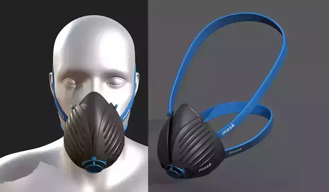 Gas mask protection isolated plastic scifi fantasy 